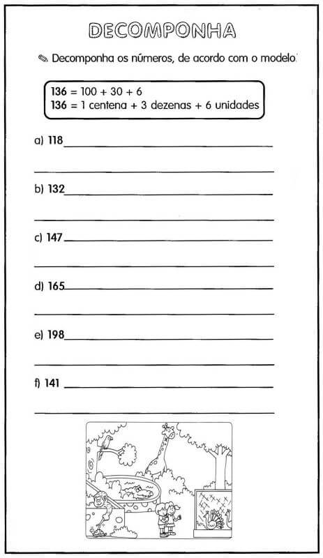 Atividades Decomposição De Números para Matemática
